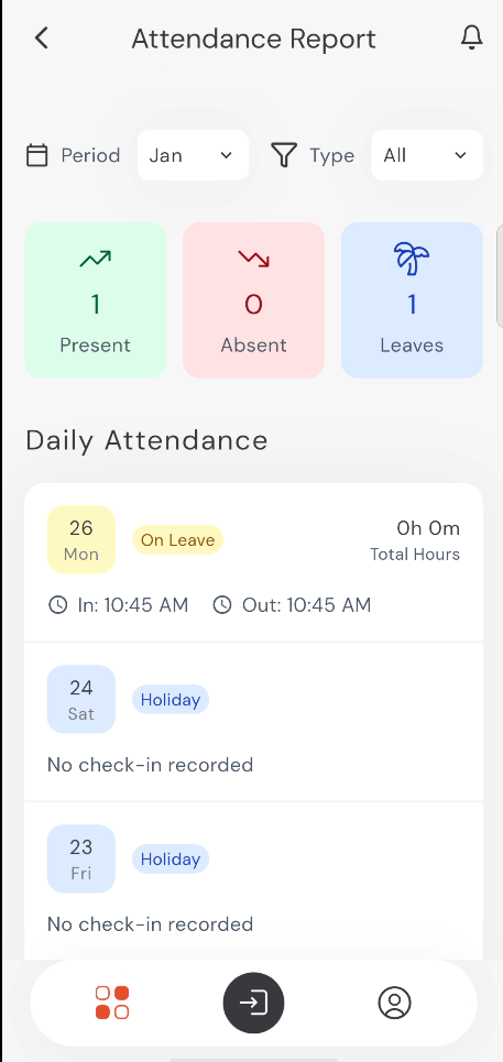 Attendance Report